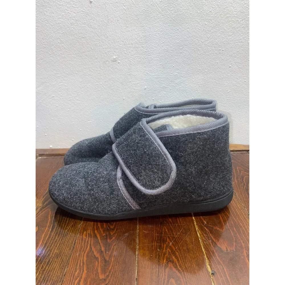 Fischer Lilleström Men's Wool Adaptive Slippers Size EU 44 US 11 Orthopedic Grey